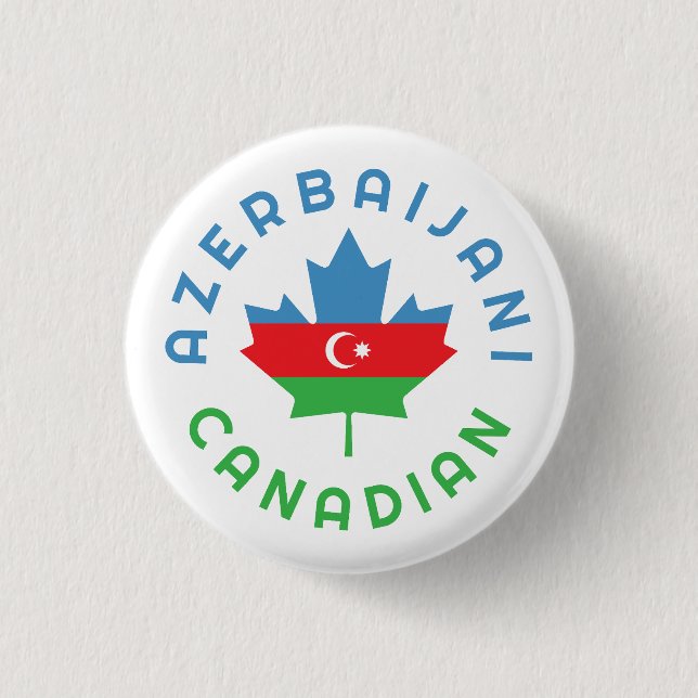 Kanadische Aserbaidschan-Wurzeln Button (Vorderseite)