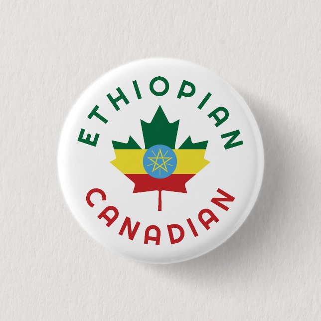 Kanadische äthiopische Wurzeln Button (Vorderseite)