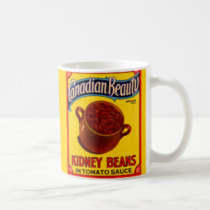 Kanadische Beauty-Niere-Etikett der 1930er Jahre Kaffeetasse
