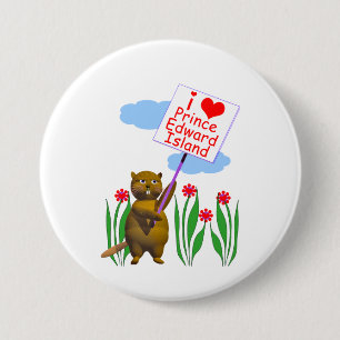 Kanadische Beaver-Lieben Prince Edward Island Button