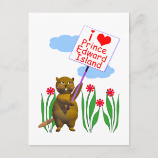 Kanadische Beaver-Lieben Prince Edward Island Postkarte