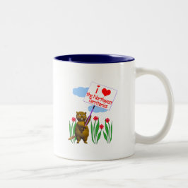 Kanadische Biber-Lieben in den nordwestlichen Gebi Zweifarbige Tasse