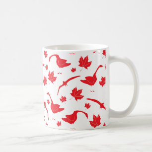 Kanadische Blätter Gänse und Ahorn - Kanadische Fl Kaffeetasse