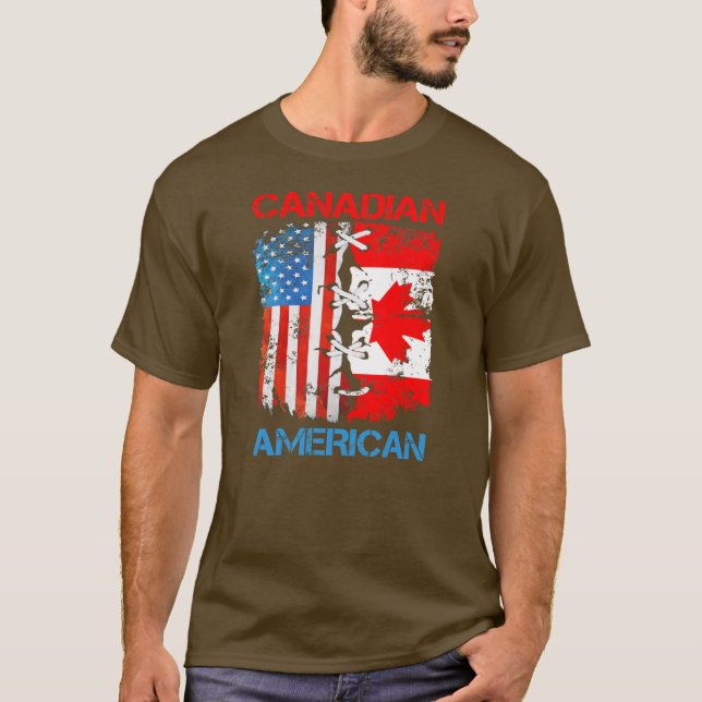Kanadische Fahne Kanada Tag Männer Frauen  T-Shirt (Vorderseite)
