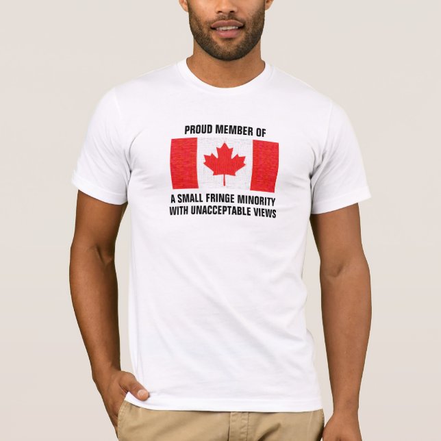 Kanadische Fahne kleine Randgruppe  T-Shirt (Vorderseite)