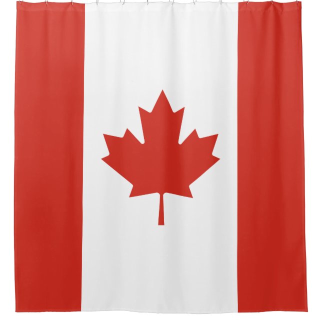 Kanadische Flagge (Ahornleaf) (Kanada) Duschvorhang (Vorderseite)