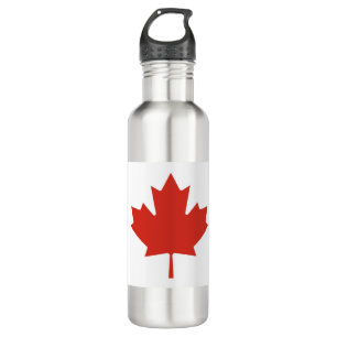 Kanadische Flagge (Ahornleaf) (Kanada) Edelstahlflasche