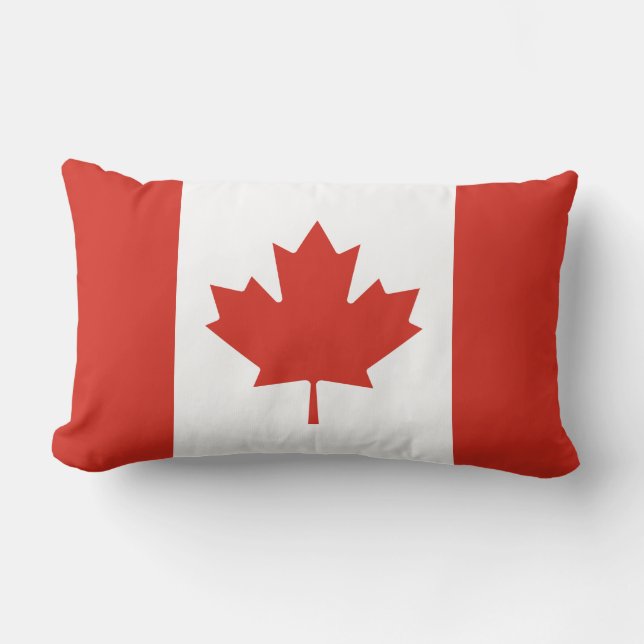Kanadische Flagge (Ahornleaf) (Kanada) Lendenkissen (Vorderseite)