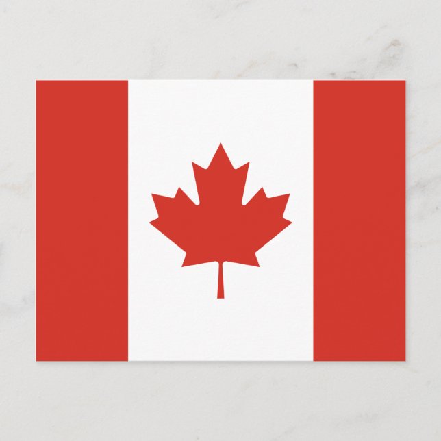 Kanadische Flagge (Ahornleaf) (Kanada) Postkarte (Vorderseite)