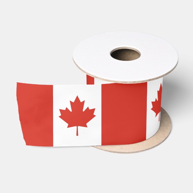 Kanadische Flagge (Ahornleaf) (Kanada) Satinband (Spule)