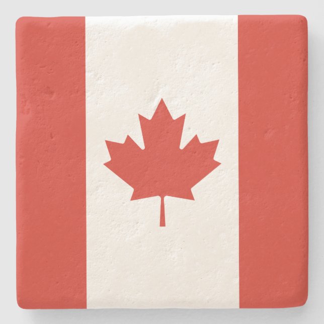 Kanadische Flagge (Ahornleaf) (Kanada) Steinuntersetzer (Vorderseite)