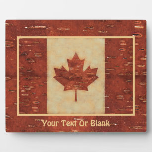Kanadische Flagge an der Binnenbrauenbrücke Fotoplatte