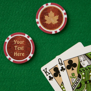 Kanadische Flagge an der Binnenbrauenbrücke Pokerchips
