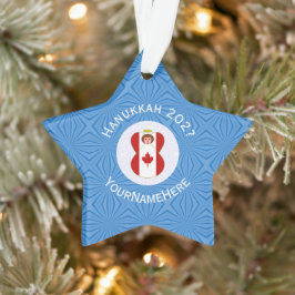 Kanadische Flagge Angel Hanukkah Personalisiert Ornament