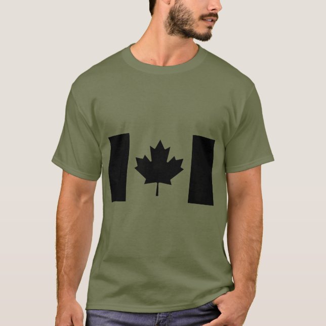 Kanadische Flagge: Blackout T-Shirt (Vorderseite)