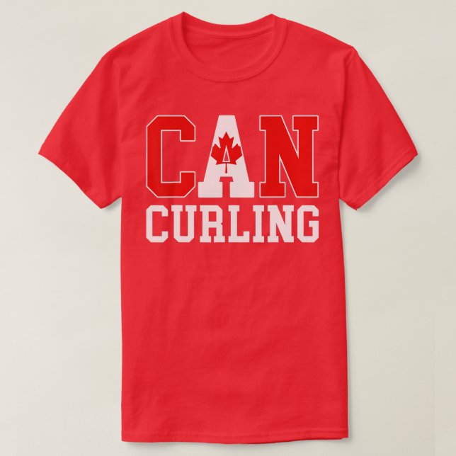 Kanadische Flagge Curler - kanadisches CAN-Curling T-Shirt (Design vorne)