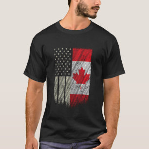 Kanadische Flagge dank Kanada Usa Friendshi T-Shirt