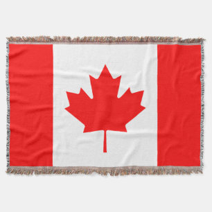 Kanadische Flagge gewebte Wurfdecke   Kanada-Blatt Decke
