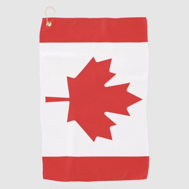 Kanadische Flagge Golf Towel Golfhandtuch (Vorderseite)