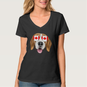 Kanadische Flagge Harrier Hund Kanada Tasche T-Shirt