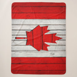 Kanadische Flagge in Liebe Sherpa Blanket Sherpadecke
