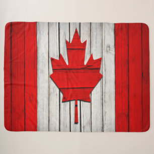 Kanadische Flagge in Liebe Sherpa Blanket Sherpadecke