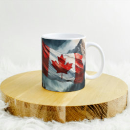 Kanadische Flagge in Wasserfarbe Kaffeetasse