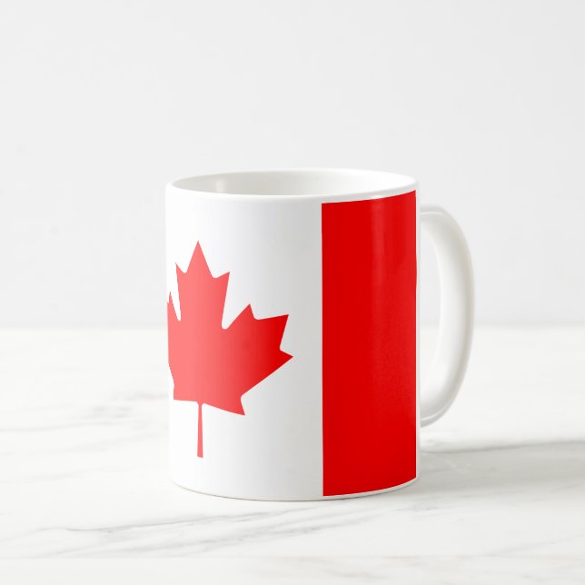 Kanadische Flagge Kaffeetasse (VorderseiteRechts)