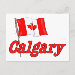 Kanadische Flagge - Kalgary Postkarte