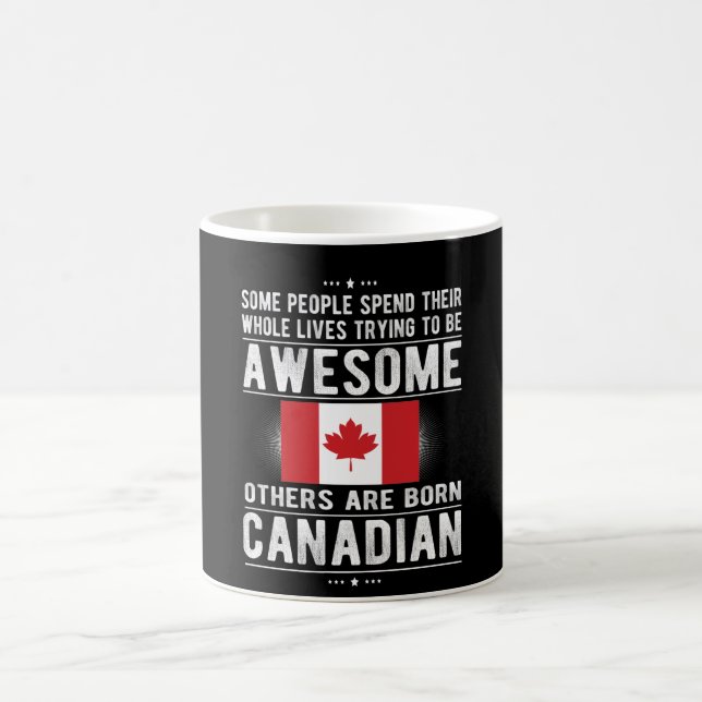 Kanadische Flagge Kanada Heritage Canadian Roots Kaffeetasse (Mittel)