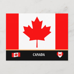 Kanadische Flagge & Kanada Reise / Kanada Postkarte