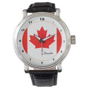 Kanadische Flagge, kanadische trendige Mode / Desi Armbanduhr