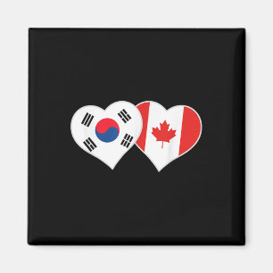 Kanadische Flagge Koreas Herz Südkoreas Kanada Magnet