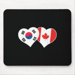 Kanadische Flagge Koreas Herz Südkoreas Kanada Mousepad