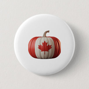 Kanadische Flagge Kürbis Ahornblatt Thanksgiving Ü Button