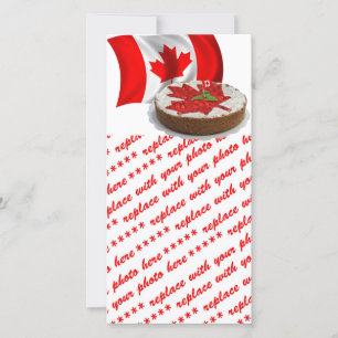 Kanadische Flagge mit Cherry Maple Leaf Cake