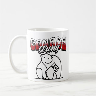 Kanadische Flagge mit starkem Polar Kaffeetasse