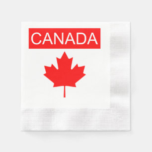 Kanadische Flagge Napkins Leuchtturmroute Serviette