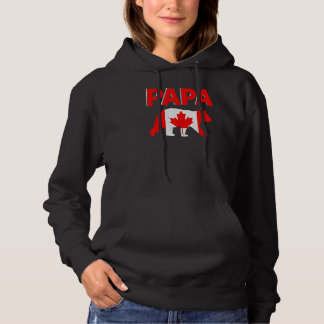 Kanadische Flagge Papa Bear Kanadischer Vater Vate Hoodie