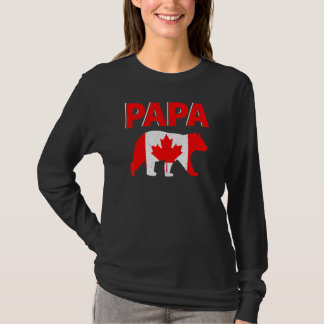 Kanadische Flagge Papa Bear Kanadischer Vater Vate T-Shirt