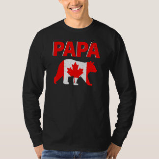 Kanadische Flagge Papa Bear Kanadischer Vater Vate T-Shirt