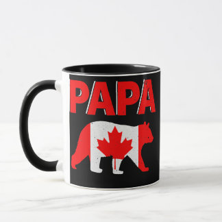 Kanadische Flagge Papa Bear Kanadischer Vater Vate Tasse