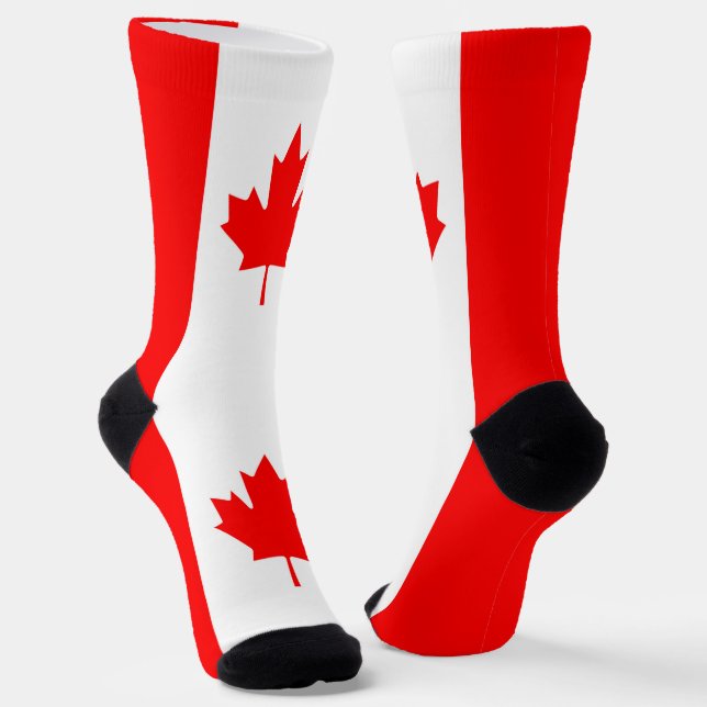 kanadische Flagge Patriotic Canada National Pride Socken (Gewinkelt)