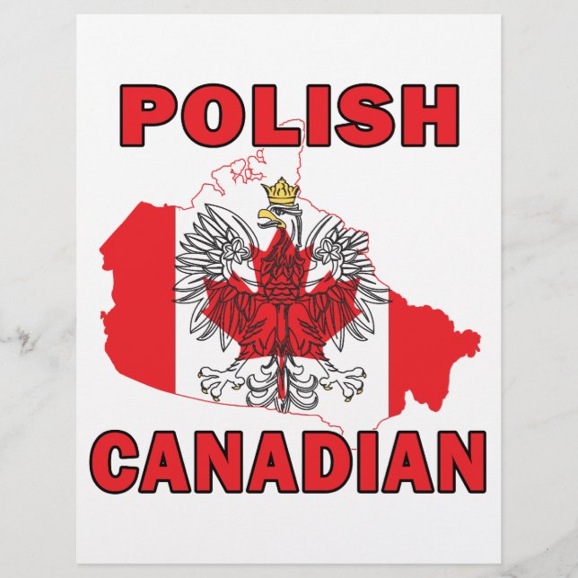 Kanadische Flagge Polnisch Karte Kanada (Vorne)