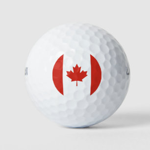 Kanadische Flagge rot und weiß Golfball
