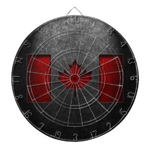 Kanadische Flagge Stone Textur Dartscheibe