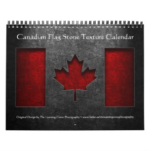 Kanadische Flagge Stone Textur Kalender