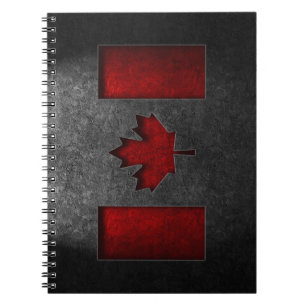 Kanadische Flagge Stone Textur Notizblock