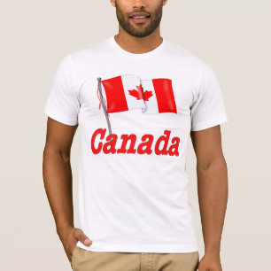 Kanadische Flagge und kanadischer Text T-Shirt