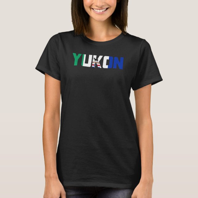 Kanadische Flagge Yukon Territorium Proud Canada H T-Shirt (Vorderseite)